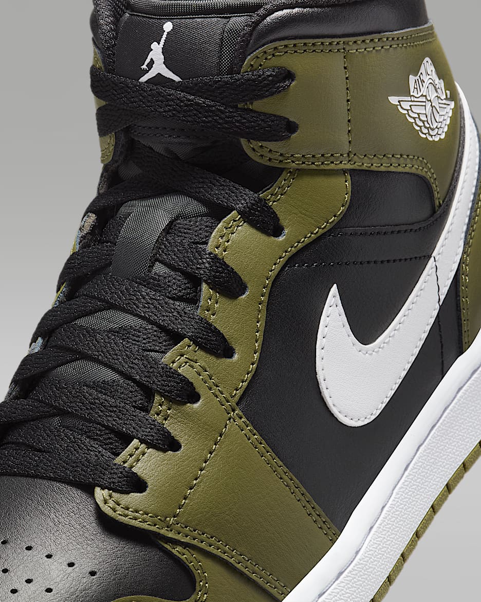 Jordan 1 mid dark olive on sale